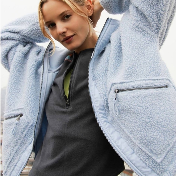 Free People ×Movement - Mountain Air Solid Teddy Jacket - Picture 2 of 7